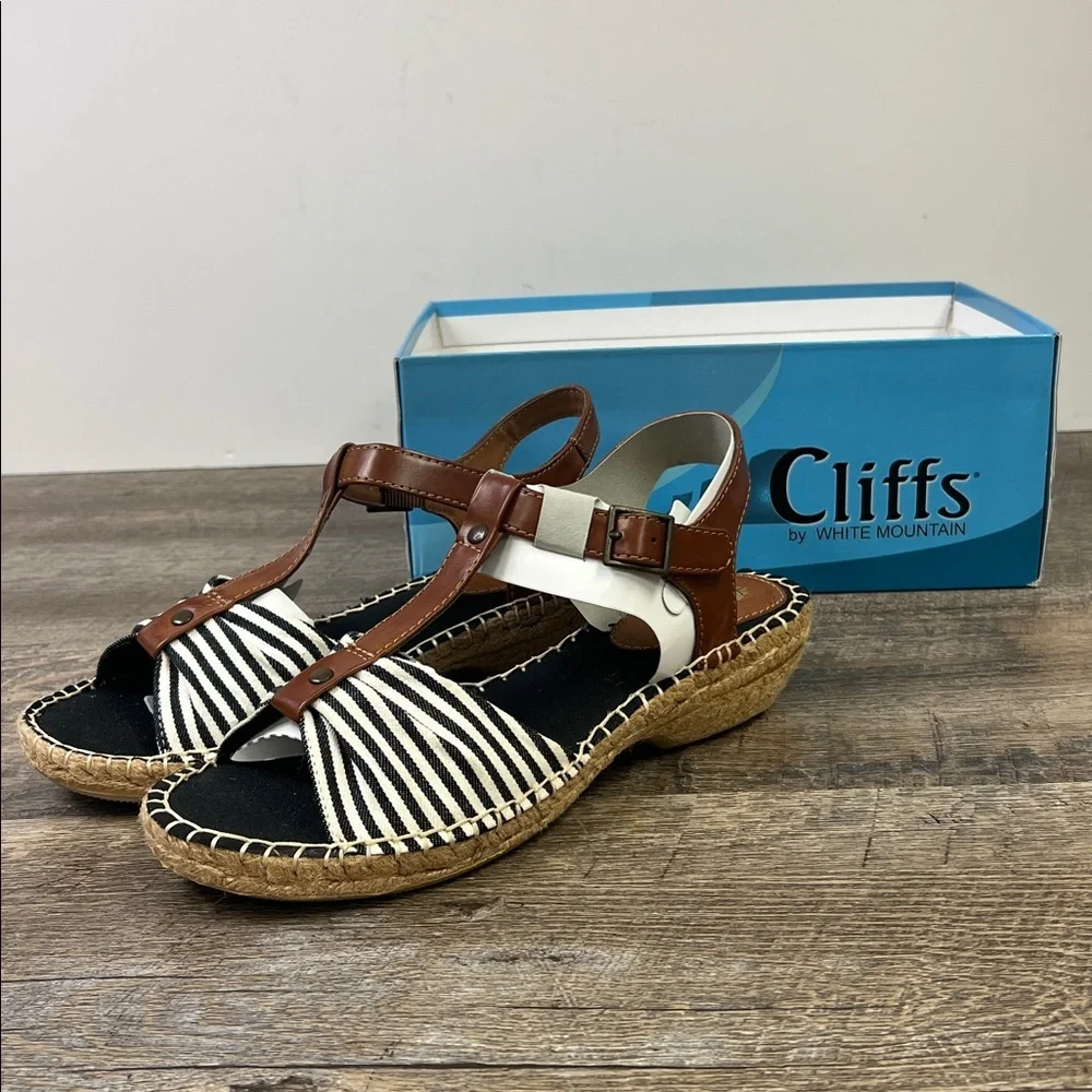 Cliffs By White Mountain Women's Cheerio T-Strap Espadrille Sandals